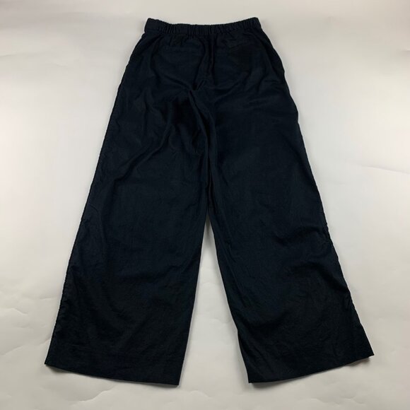Banana Republic Black Linen Hayden Wide Leg Pull On Trouser Pant S - Picture 6 of 7